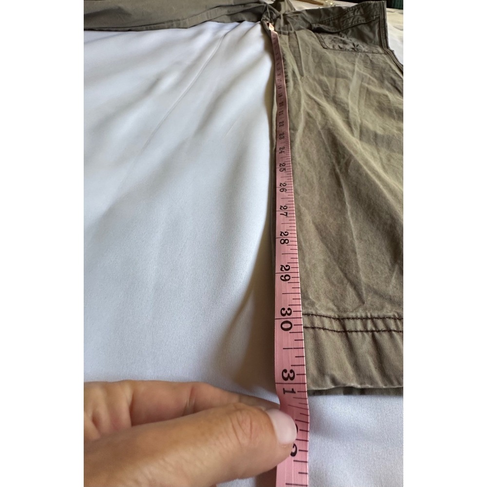 Free People Cargo Pants Olive Green Wide Leg Utility Trousers Women's 10 READ - Picture 7 of 11